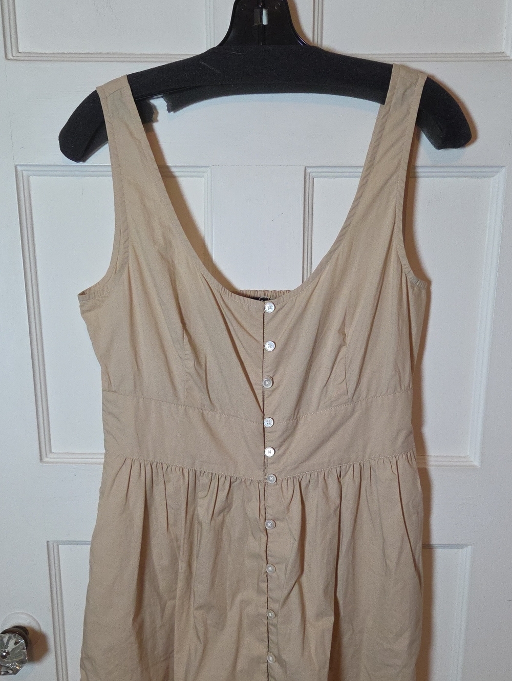 J.Crew Sleeveless Button-Front Cotton Poplin Midi Dress In Beachwood Size 8 - Picture 6 of 16